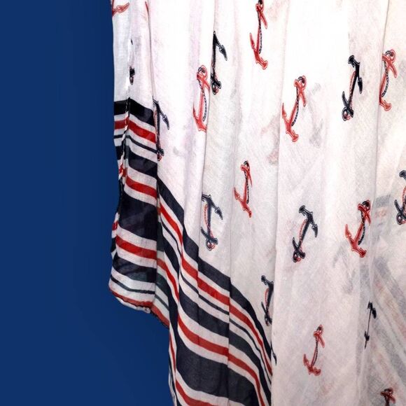 Scarf Red White Blue Lightweight - Picture 7 of 11
